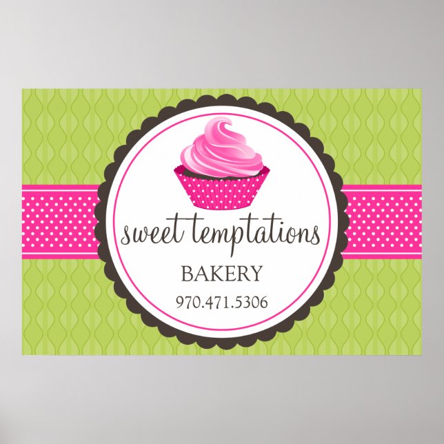 Affiches Boulangerie Cupcake (Devant)