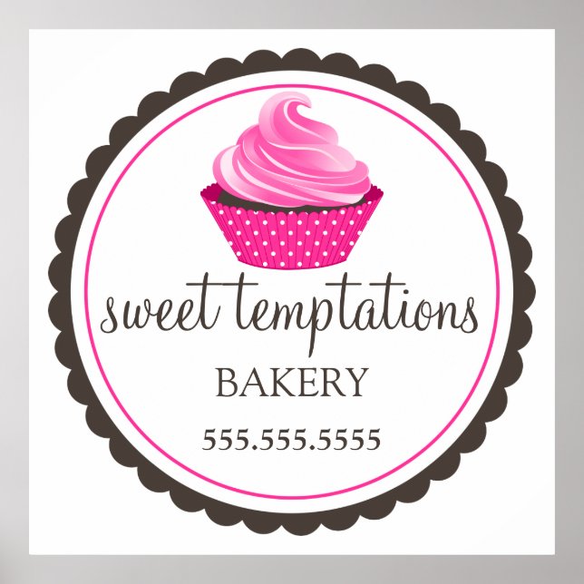 Affiches Boulangerie Cupcake (Devant)