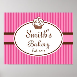 Affiches Boulangerie Cupcake customisée Signal Art