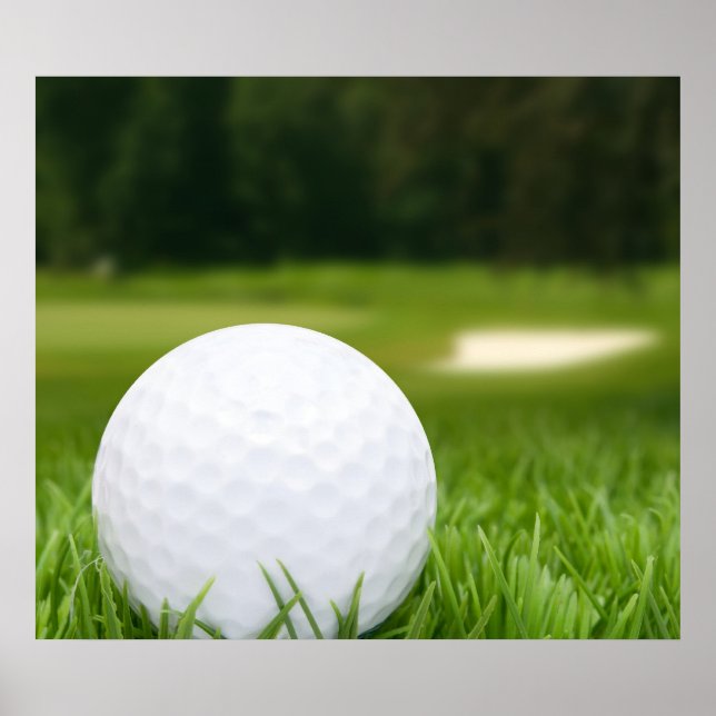 Affiches Boule De Golf En Herbe (Devant)