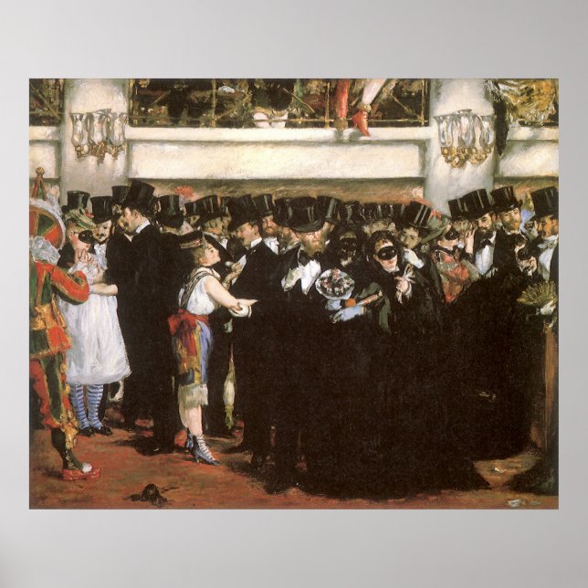 Affiches Boule masquée à l'Opéra par Edouard Manet (Devant)