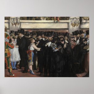 Affiches Boule masquée de Manet   à l'opéra, 1873