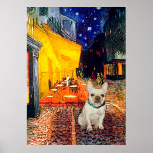 Affiches Bouledogue français 1 - Café Terrasse