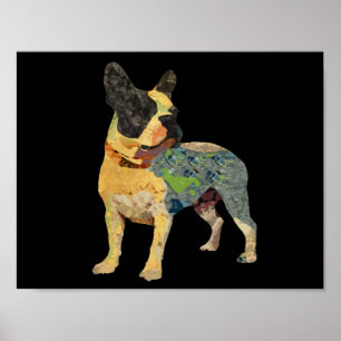 Affiches Bouledogue français peint mignon