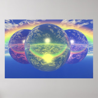 Affiches Boules 2 - Arc-en-ciel non naturel