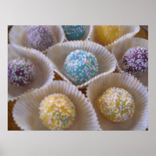 Affiches Boules de gâteau décadent (Devant)