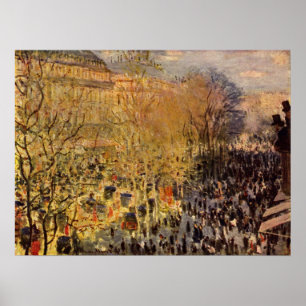Affiches Boulevard des Capucines par Claude Monet, Art nouv
