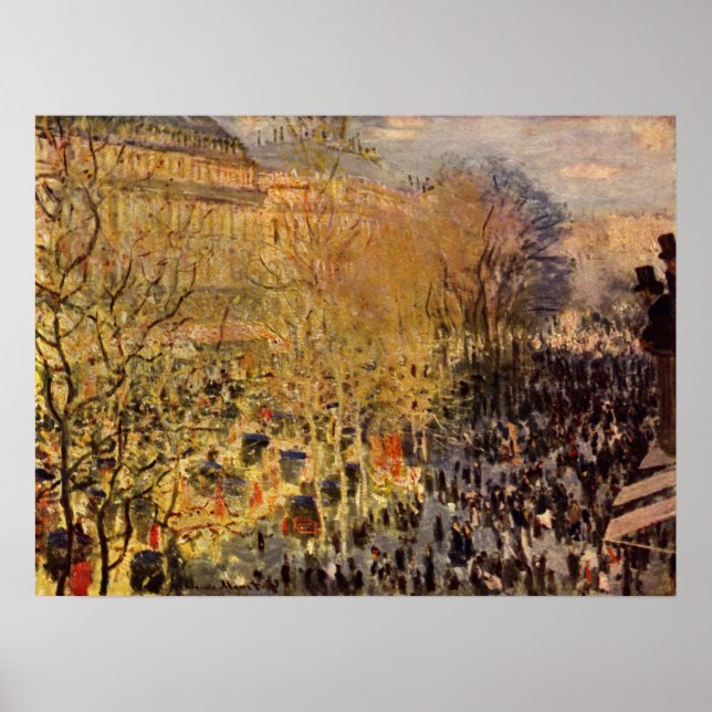 Affiches Boulevard des Capucines par Claude Monet, Beaux-ar (Devant)