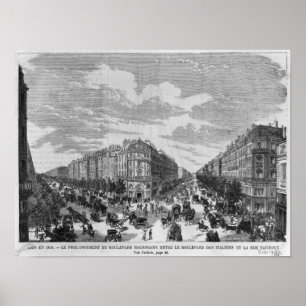 Affiches Boulevard Haussmann étendu entre