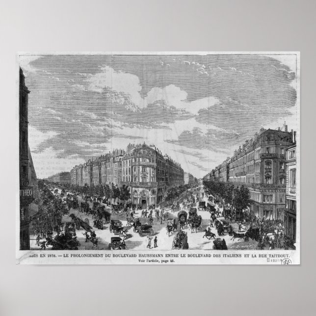 Affiches Boulevard Haussmann étendu entre (Devant)
