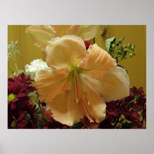 Affiches Bouquet Lys rose Imprimer (Devant)