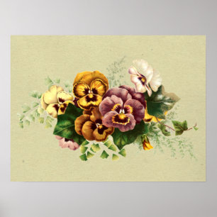 Affiches Bouquet peint vintage