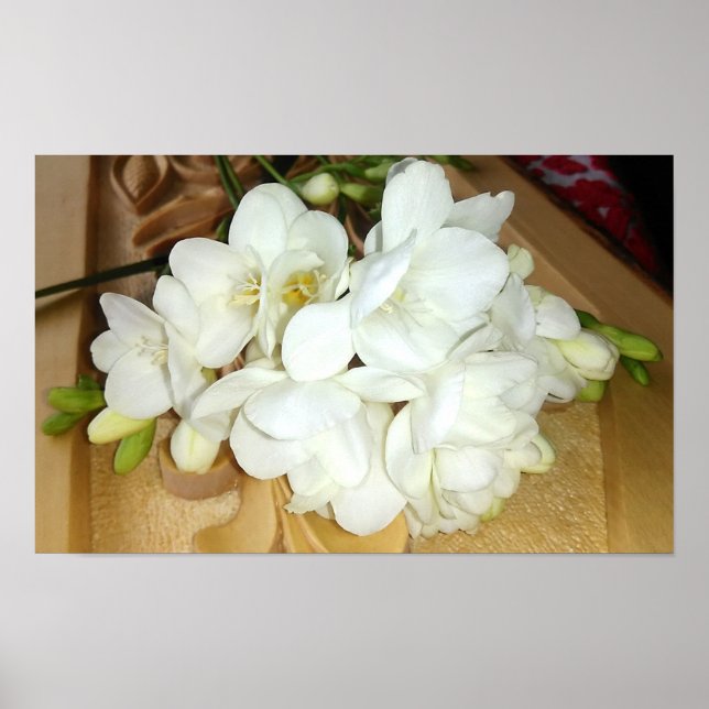 Affiches Bouquet White Freesia (Devant)