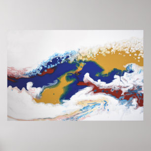 Affiches Bourgogne Marbre Acrylique Abstrait Artistique Flu