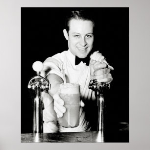 Affiches Boutique de soda, 1936. Photo vintage