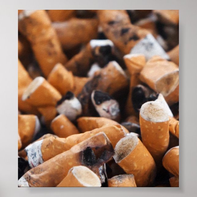 Affiches Boutons de cigarette (Devant)