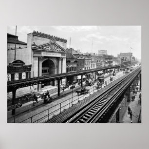 Affiches Bowery, NYC, 1900