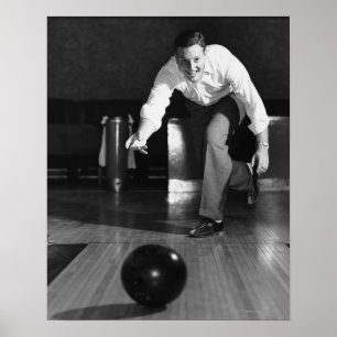Affiches Bowling d'homme