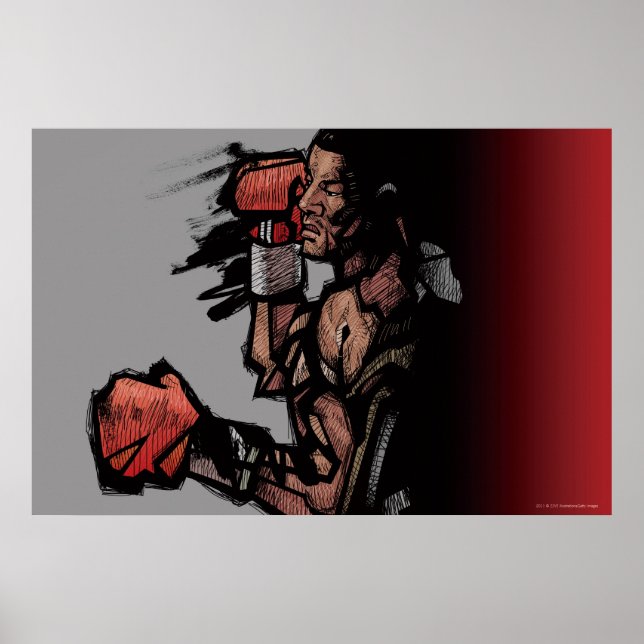 Affiches Boxe allongée (Devant)