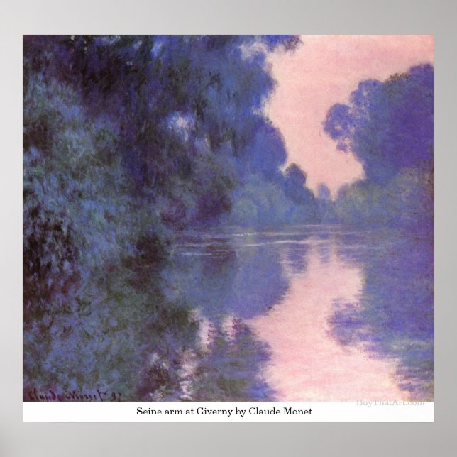 Affiches Bras de Seine à Giverny par Claude Monet (Devant)