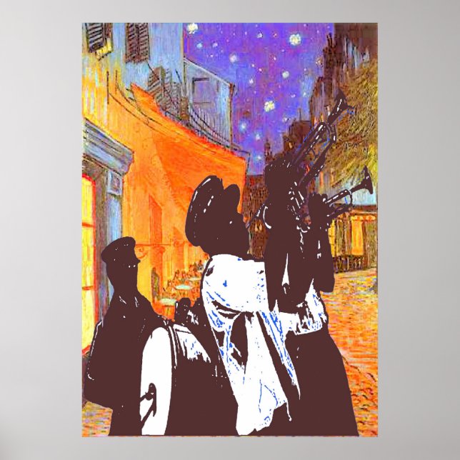 Affiches Brass Band, Night Cafe (Devant)