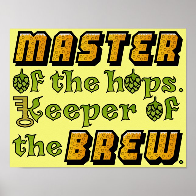 Affiches Brasserie Homebrew Beer Brewer (Devant)