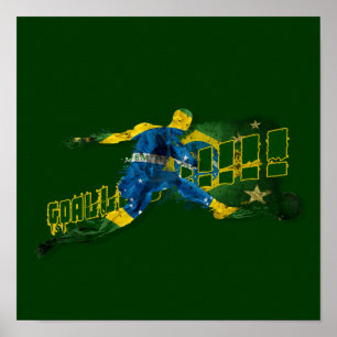 Affiches Brésil chair de sang et de la gloire de football s