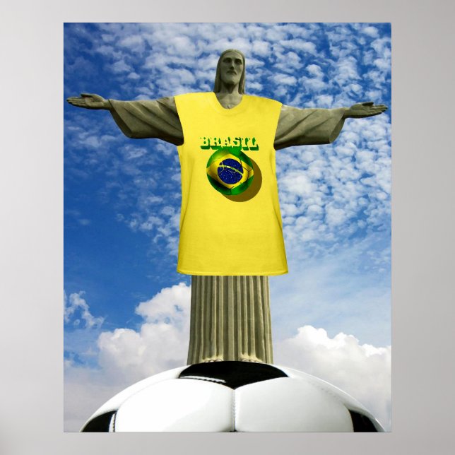 Affiches Brésil vainqueur de football 2014 Brésil (Devant)