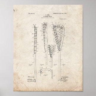 Affiches Brevet à bâton de crosse - Vieux look