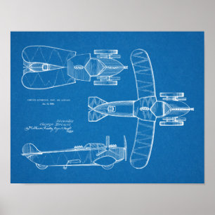 Affiches Brevet d'avion de la voiture volante 1935 Imprimer