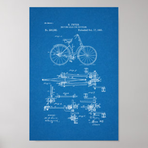 Affiches Brevet d'épis à bicyclette Vintage 1893 Imprimer l