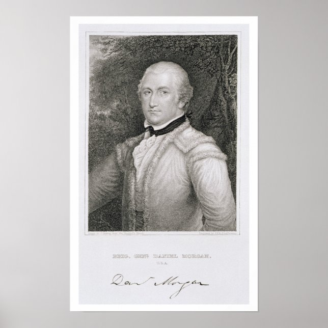 Affiches Brigadier-général Daniel Morgan (1736-1802) engrav (Devant)