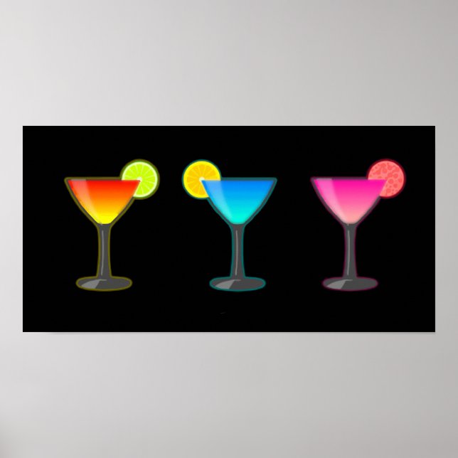 Affiches Bright Cocktail Trio (Devant)