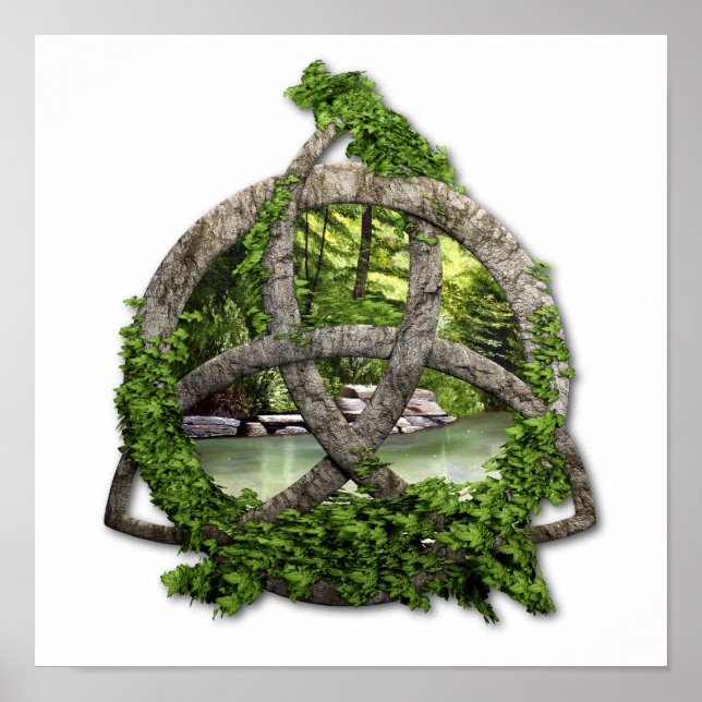 Affiches Brin de trinité celtique en pierre (Devant)