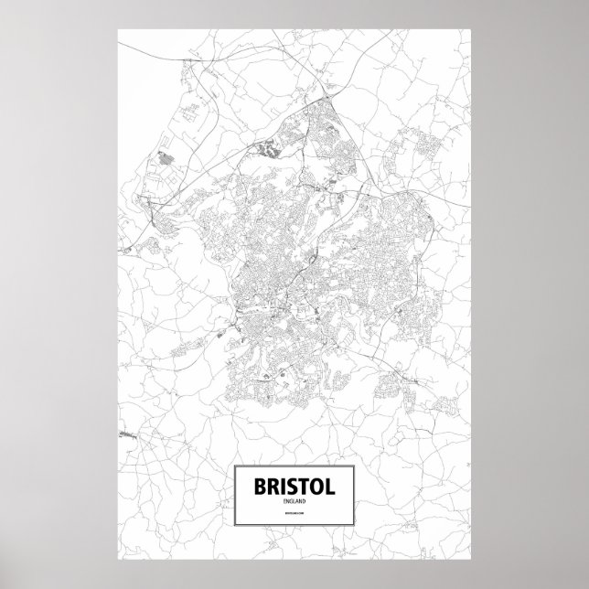 Affiches Bristol, England (black on white) (Devant)