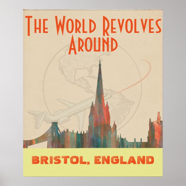 AFFICHES BRISTOL, UK SKYLINE (Devant)