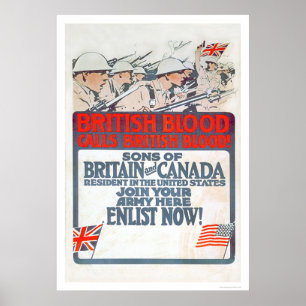 Affiches British Blood appelle British Blood ! (US02107)