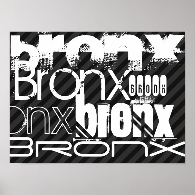 Affiches Bronx ; Gris noir et gris foncé (Devant)