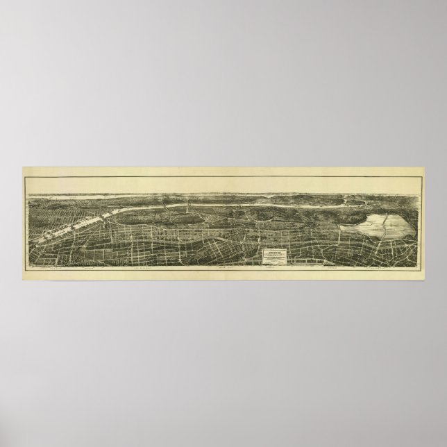 Affiches Bronx NY, 1897 : Ancien imprimé (Devant)