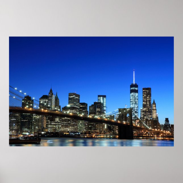 Affiches Brooklyn Bridge et Manhattan Skyline (Devant)