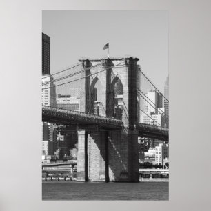 Affiches Brooklyn Bridge et Manhattan Skyline