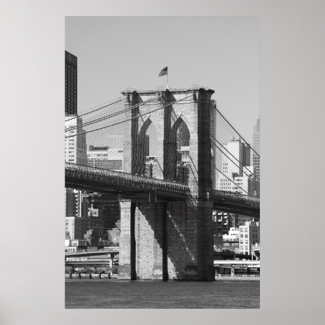 Affiches Brooklyn Bridge et Manhattan Skyline (Devant)