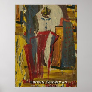 Affiches Brown Snowman