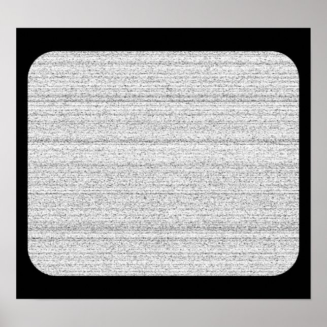 Affiches Bruit blanc. Grain de neige noir et blanc. (Devant)