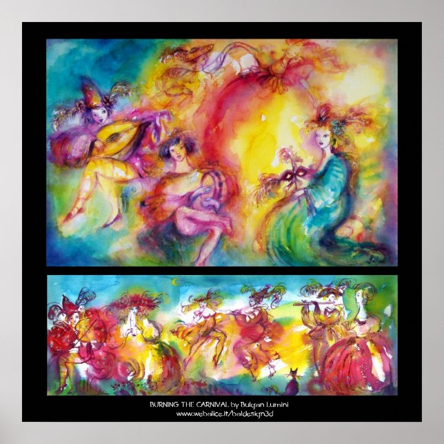 Affiches BRÛLER LE CARNAVAL / Danse mascarade vénitienne (Devant)