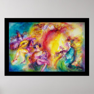 Affiches BRÛLER LE CARNAVAL / Danse mascarade vénitienne