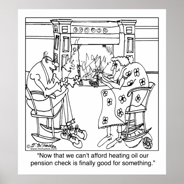 Affiches Brûler votre chèque de pension pour garder chaud (Devant)