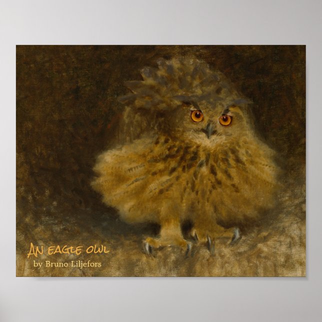 Affiches Bruno Liljefors Eagle owl CC0294 Wildlife (Devant)