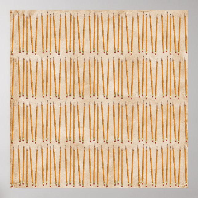 AFFICHES BSP SCHOOL PENCILS EDUCATION ÉCRITURE MOTIF BACKG (Devant)