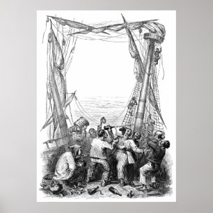 Affiches Buccaneers vintages et un navire pirate naufragé